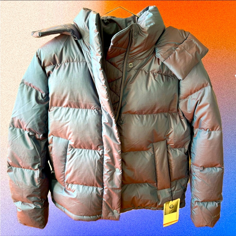 NWT - Lululemon Wunder Puff jacket Irridicent Blue sz.6 - Picture 3 of 9